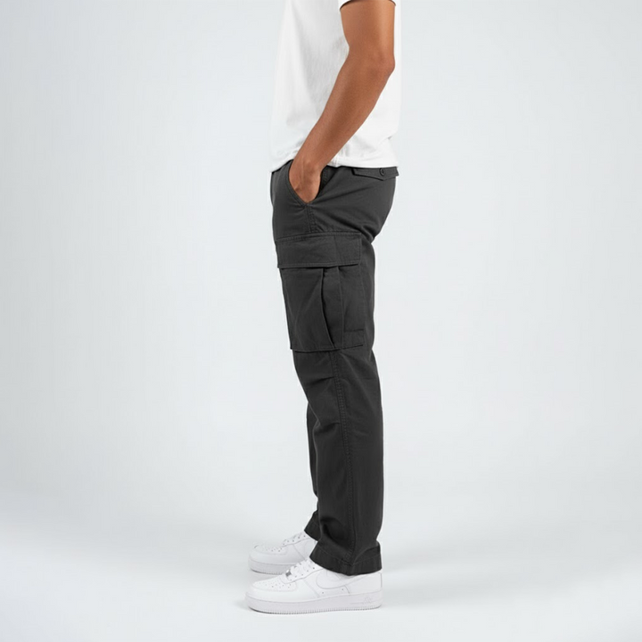 Thomas | Pantalon Cargo Homme Coupe Droite Poches Latérales