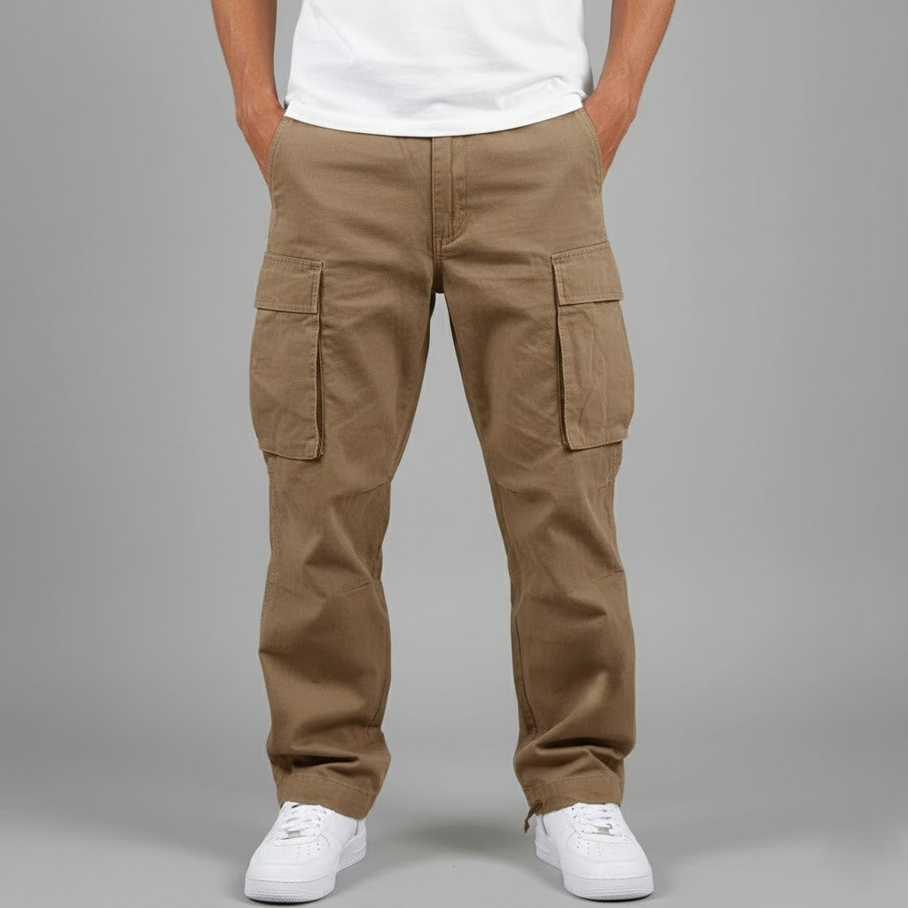 Thomas | Pantalon Cargo Homme Coupe Droite Poches Latérales