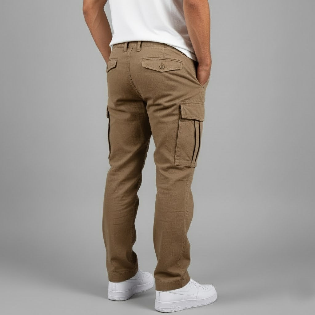 Thomas | Pantalon Cargo Homme Coupe Droite Poches Latérales