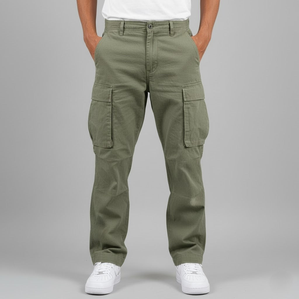 Thomas | Pantalon Cargo Homme Coupe Droite Poches Latérales