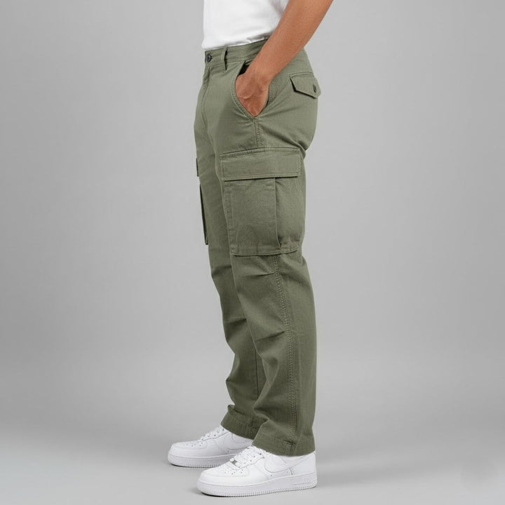 Thomas | Pantalon Cargo Homme Coupe Droite Poches Latérales