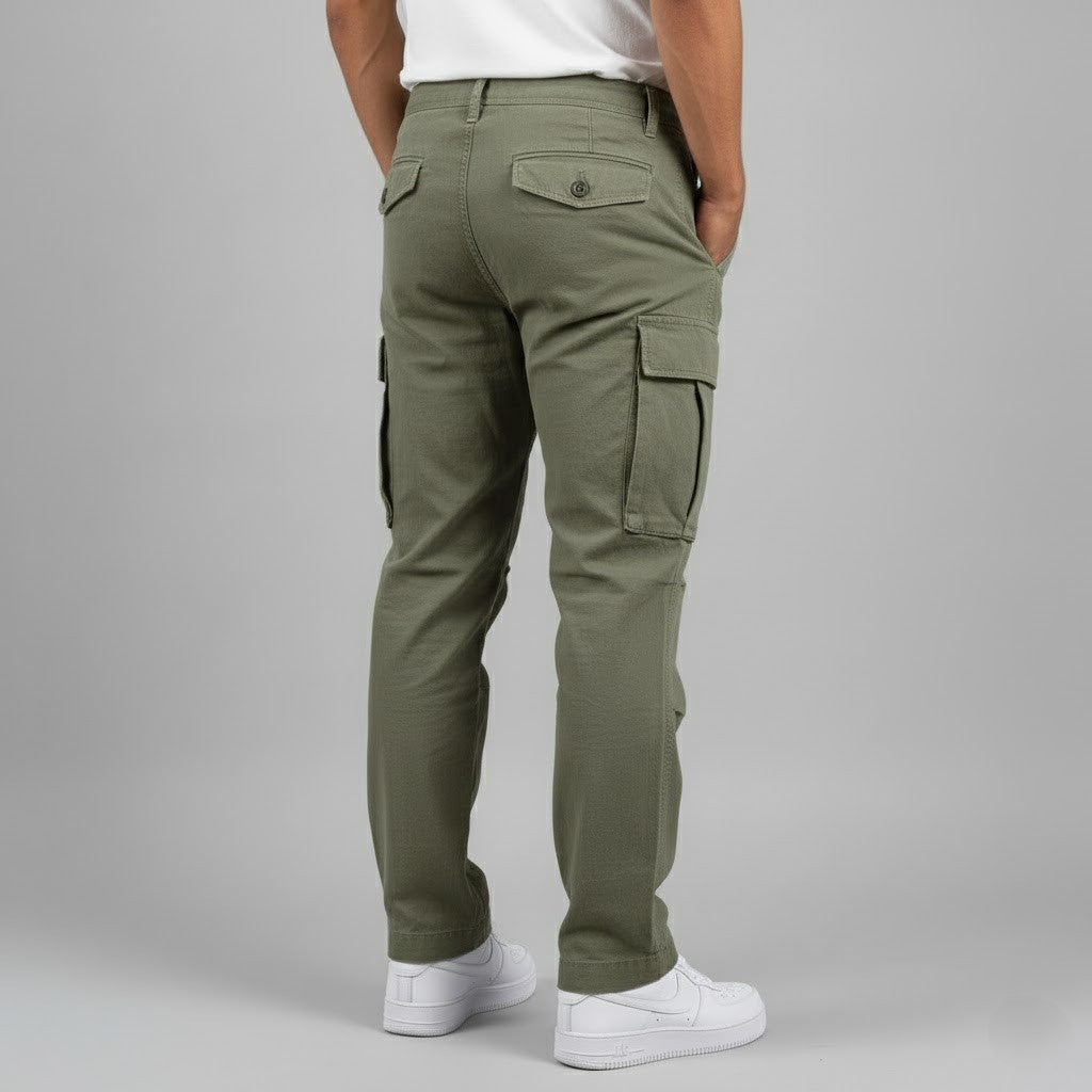 Thomas | Pantalon Cargo Homme Coupe Droite Poches Latérales