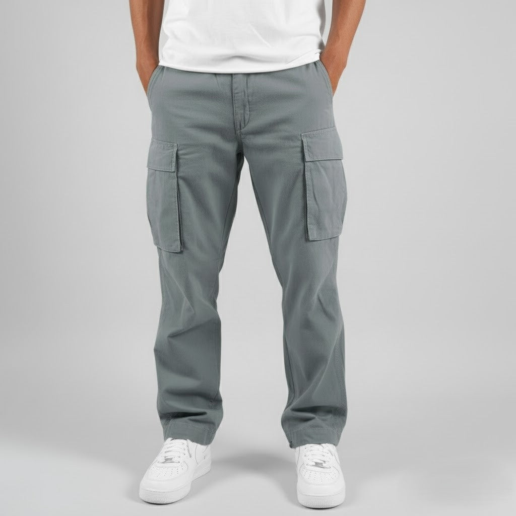 Thomas | Pantalon Cargo Homme Coupe Droite Poches Latérales