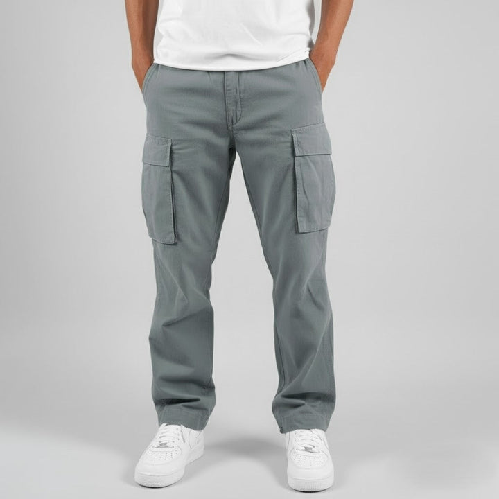 Thomas | Pantalon Cargo Homme Coupe Droite Poches Latérales