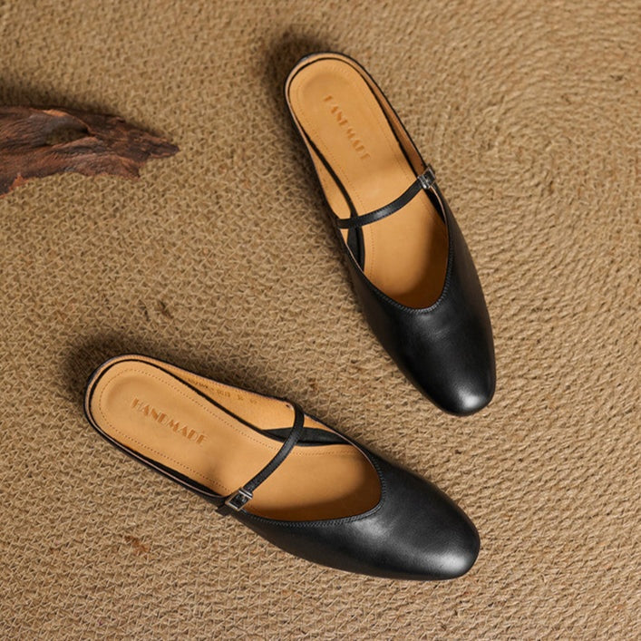 Victoire | Chaussure à Talon Carré en Cuir Véritable Femme Mary Jane