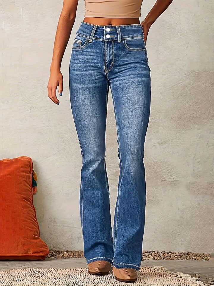 Victoire | Jean Taille Haute Bootcut Femme Coupe Évasée