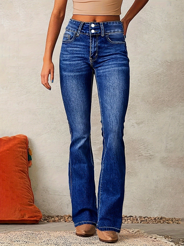 Victoire | Jean Taille Haute Bootcut Femme Coupe Évasée