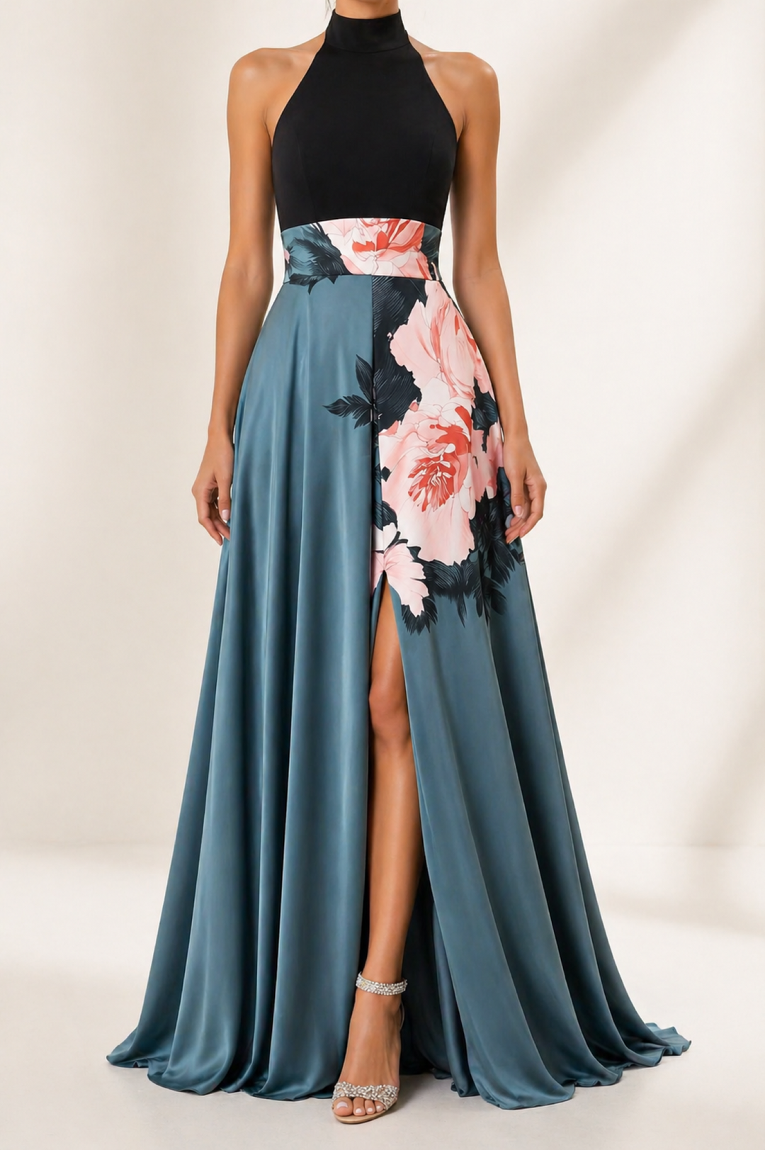 Victoire | Robe de Soirée Mariage Longue Femme Col Halter Fente