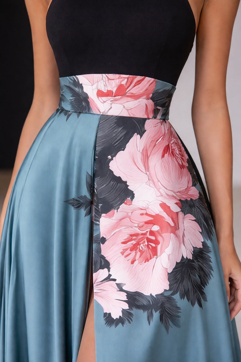 Victoire | Robe de Soirée Mariage Longue Femme Col Halter Fente