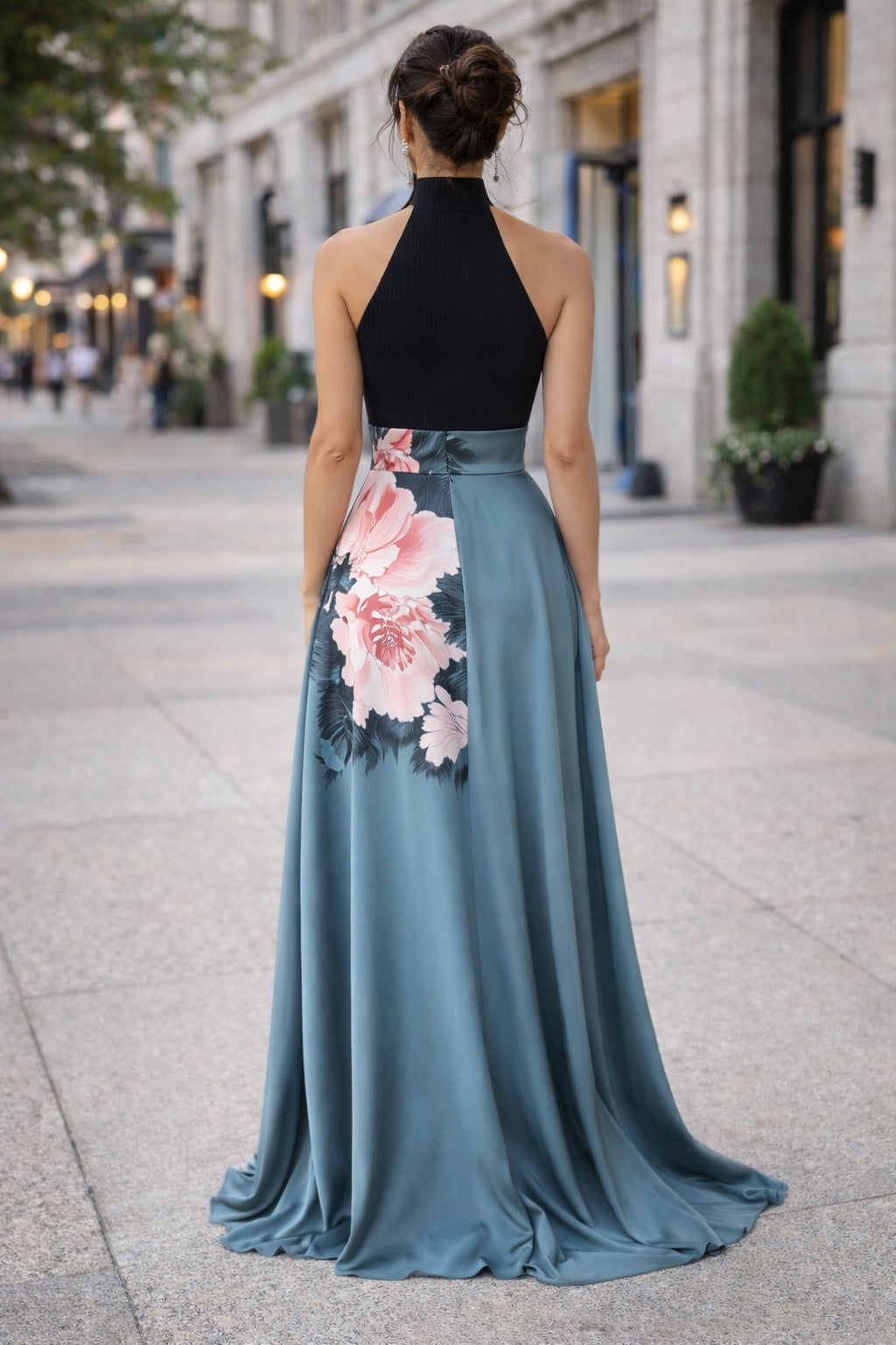 Victoire | Robe de Soirée Mariage Longue Femme Col Halter Fente