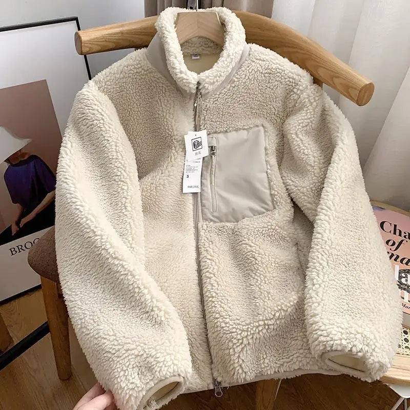 Victoire | Veste Teddy Sherpa Femme Zippée Col Montant