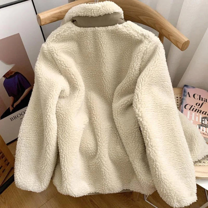 Victoire | Veste Teddy Sherpa Femme Zippée Col Montant