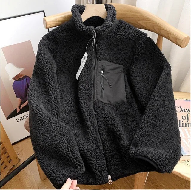 Victoire | Veste Teddy Sherpa Femme Zippée Col Montant
