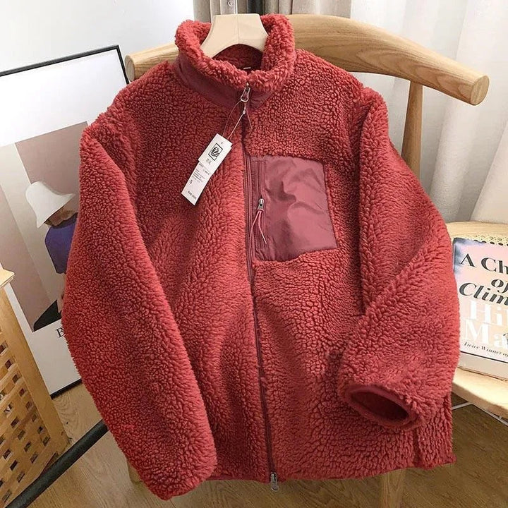 Victoire | Veste Teddy Sherpa Femme Zippée Col Montant